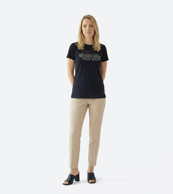Logo Embellished Short Sleeves T-Shirt