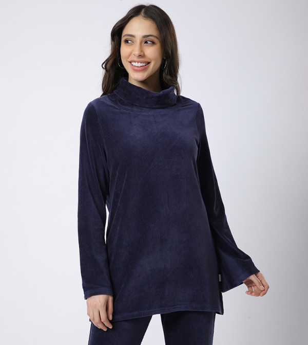 Textured Turtleneck Tunic 