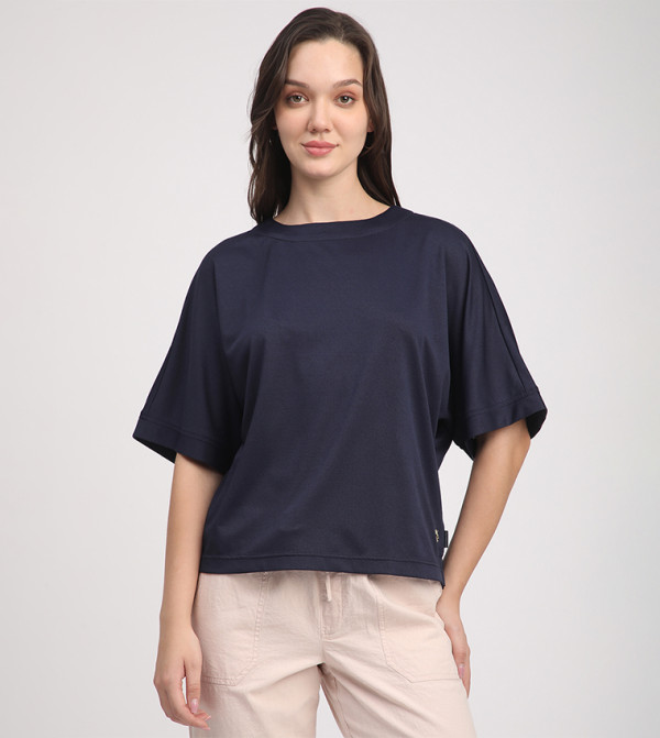 Solid Round Neck Oversized T-Shirt