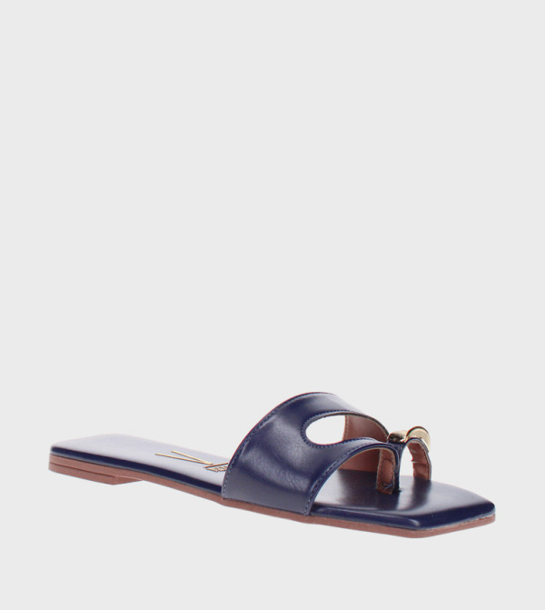 Metal Accent Flat Sandals