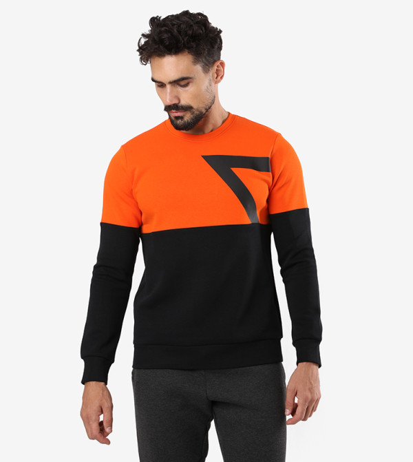 Colorblock Crew Neck Sweatshirt