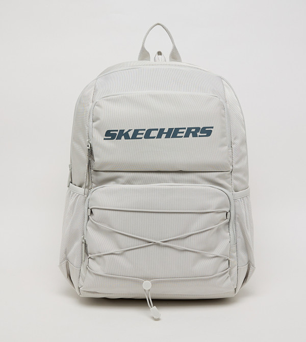 Logo Printed Zippered Backpack