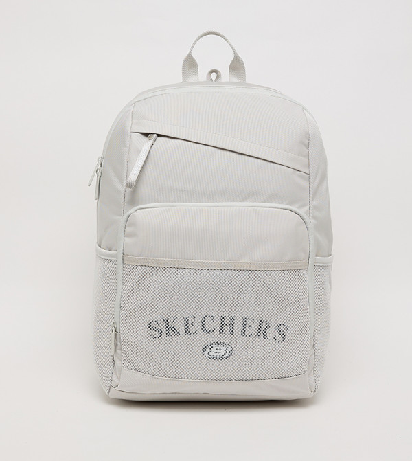 Logo Printed Zippered Backpack