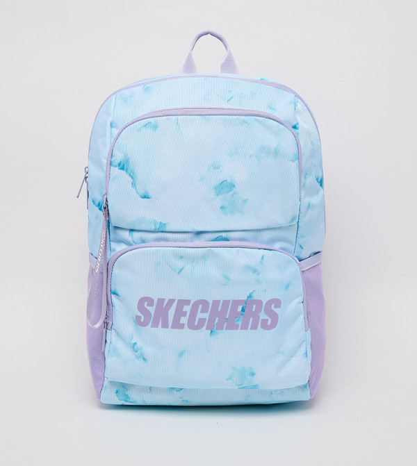 Logo Detail Tie-Dye Zippered Backpack