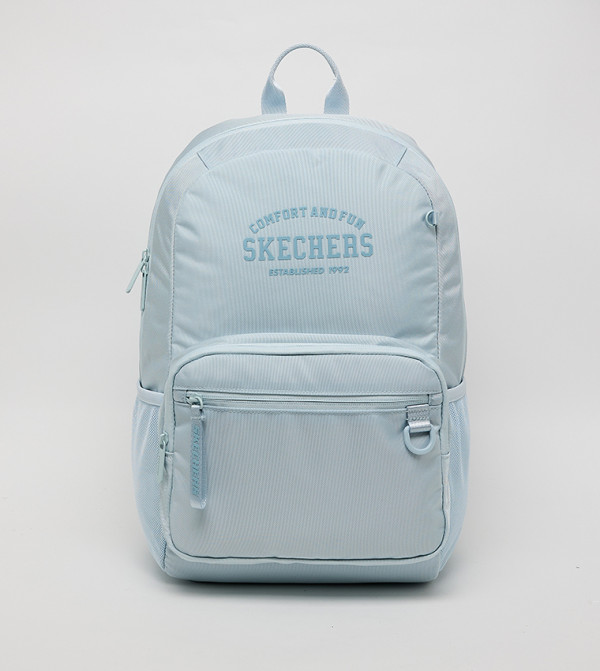 Logo Printed Zippered Backpack