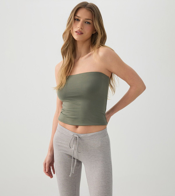 Solid Double Layer Tube Top