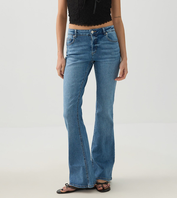Washed Bootcut Fit Jeans
