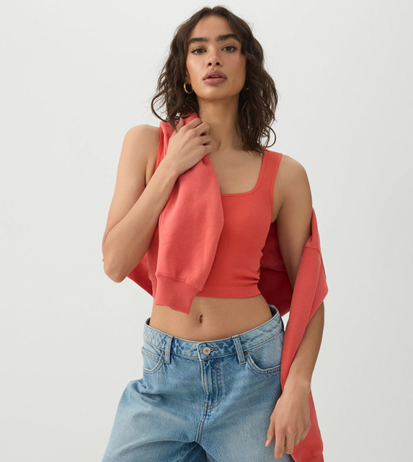 Seamless Ribbed Trapeze Crop Top
