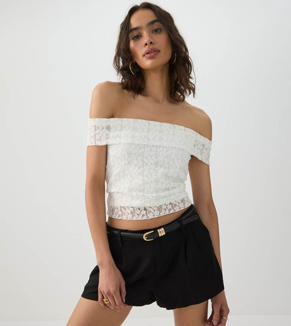 Lace Off Shoulder Top