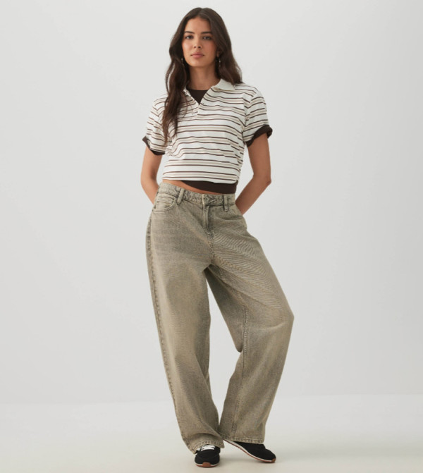 The Muse Fit Mid Rise Baggy Jeans