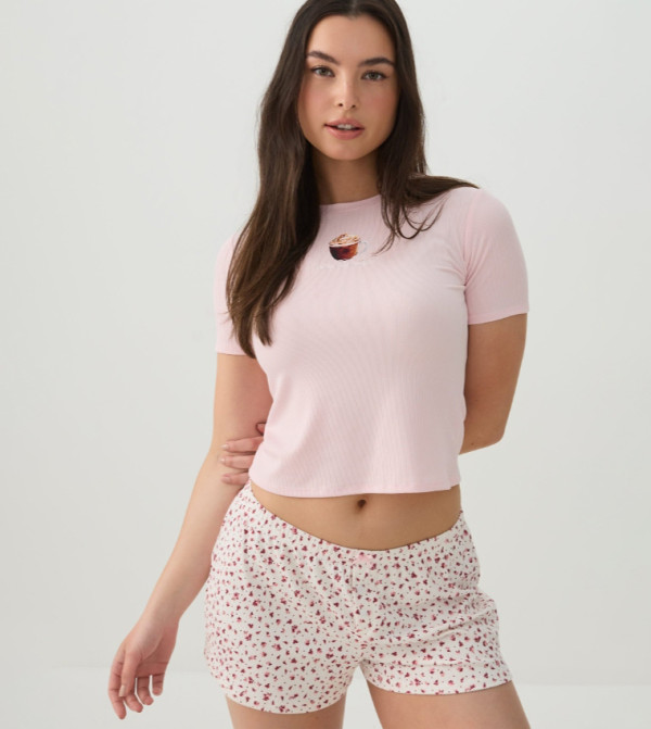 Printed Crew Neck Sleep T-Shirt