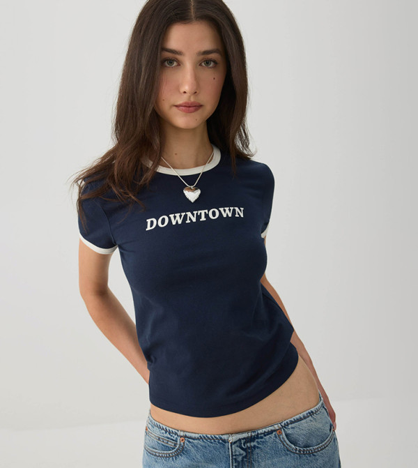 Typography Crew Neck T-Shirt