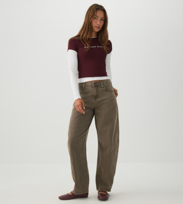 The Indie Fit High Rise Barrel Pants
