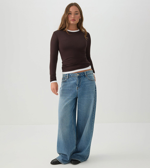 Wool Blend Crew Neck T-Shirt