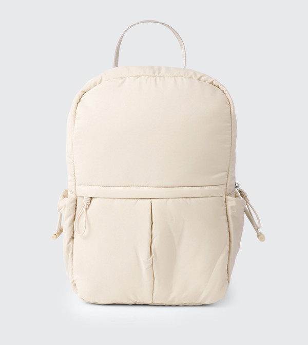 Padded Zippered Nylon Backpack