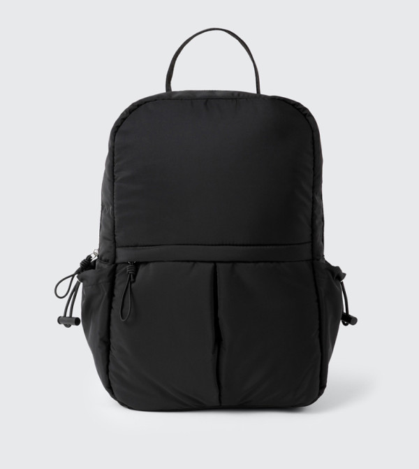 Zippered Padded Nylon Backpack