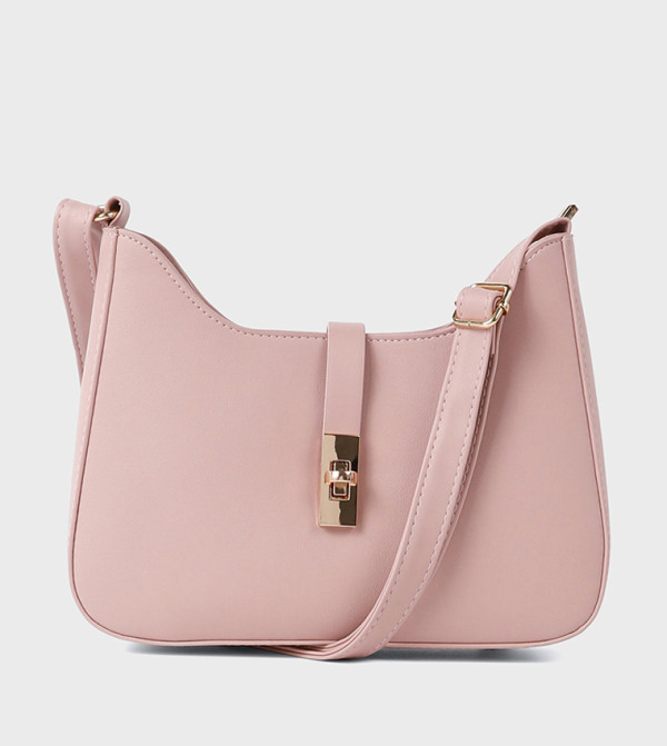 Smooth Faux Leather Shoulder Bag