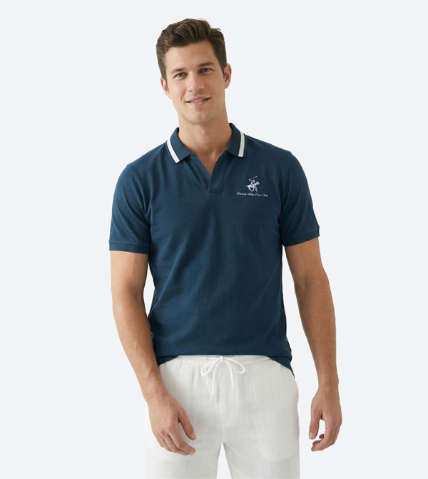 Logo Embroidered Short Sleeves Polo T-Shirt