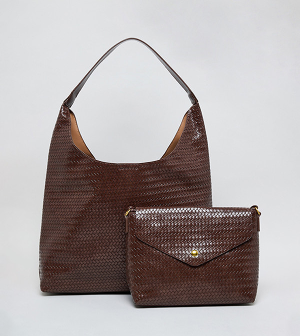 Braided Shoulder Bag Set