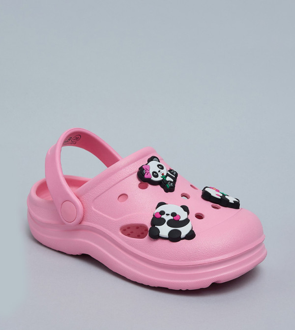 Charm Detail Slingback Clogs