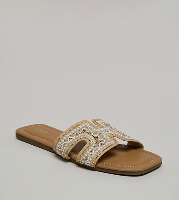 Embellished Flat Sandals