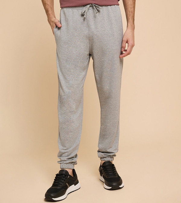 Solid Joggers with Drawstring Waist