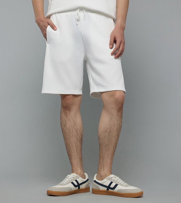 Solid Shorts with Drawstring Waist