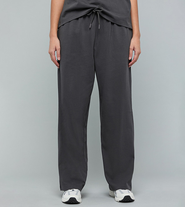 Solid Sweatpants with Drawstring Waist
