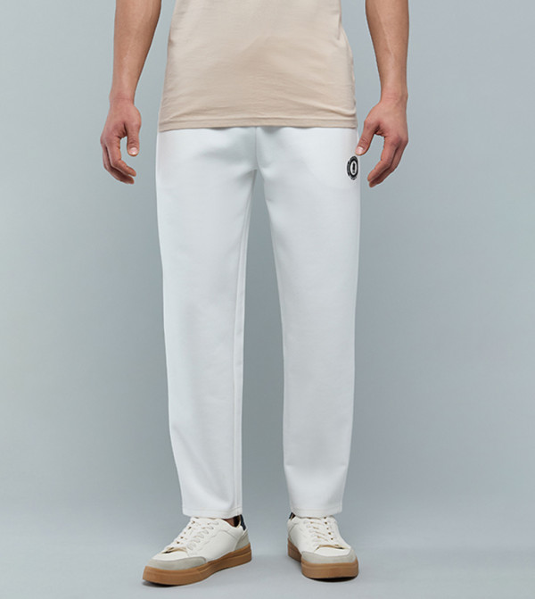 Print Detail Pants with Drawstring Waist