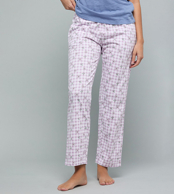 Printed Pyjama Bottoms with Drawstring Waist