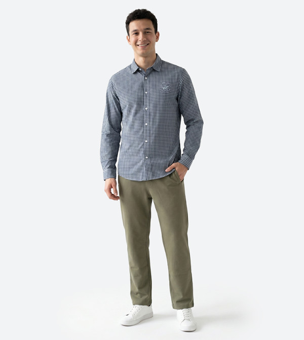 Gingham Patterned Long Sleeves Shirt