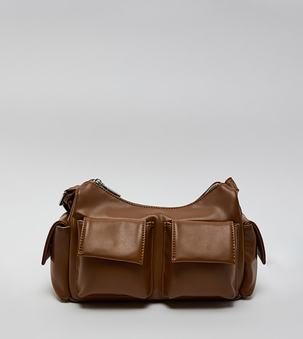 Pockets Detail Shoulder Bag