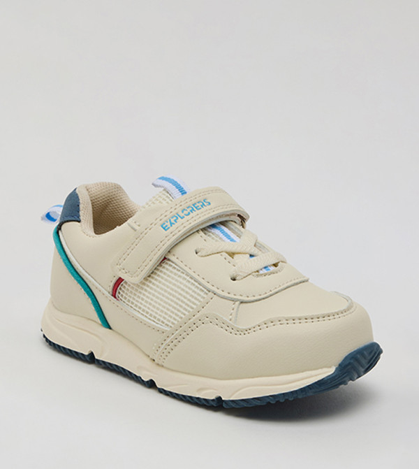 Contrast Detail Velcro Shoes