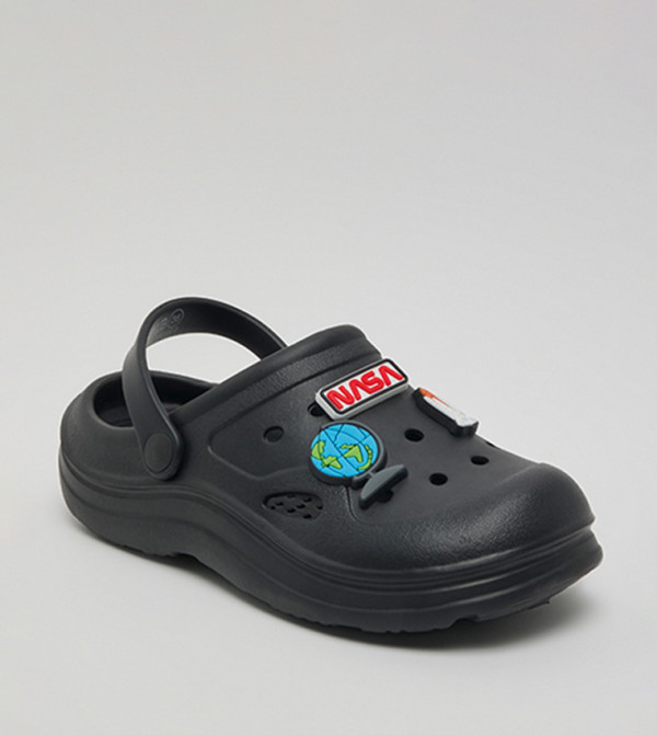 Charm Detail Slingback Clogs