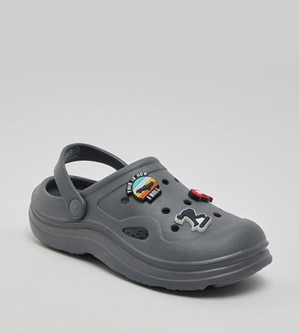 Charm Detail Slingback Clogs