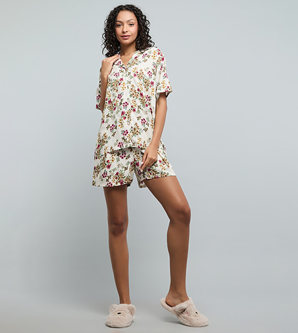 Paisley Printed Shorty Pyjama Set