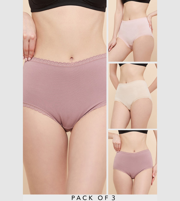 3 Pack Solid Full Briefs