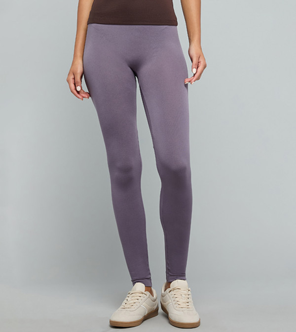 Seamless Leggings with Elastic Waist