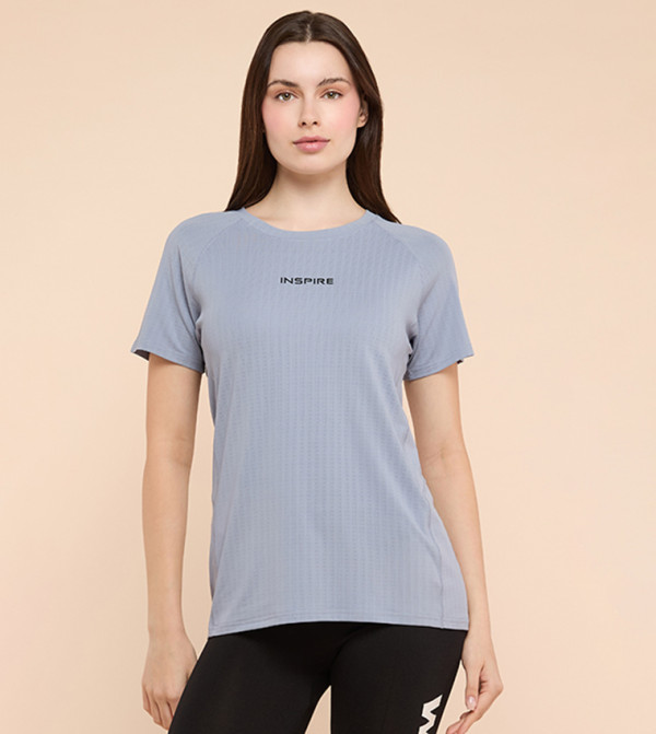Typography Print T-Shirt with Crew Neck and Short Sleeves