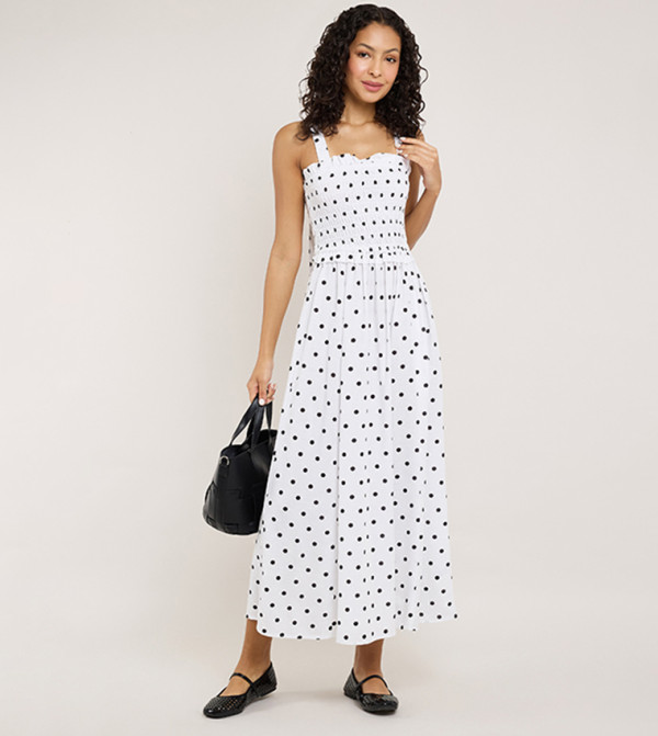 Polka Dots Strappy Dress