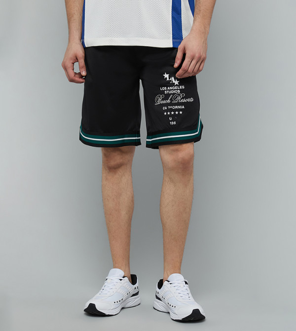 Printed Shorts with Drawstring Waist