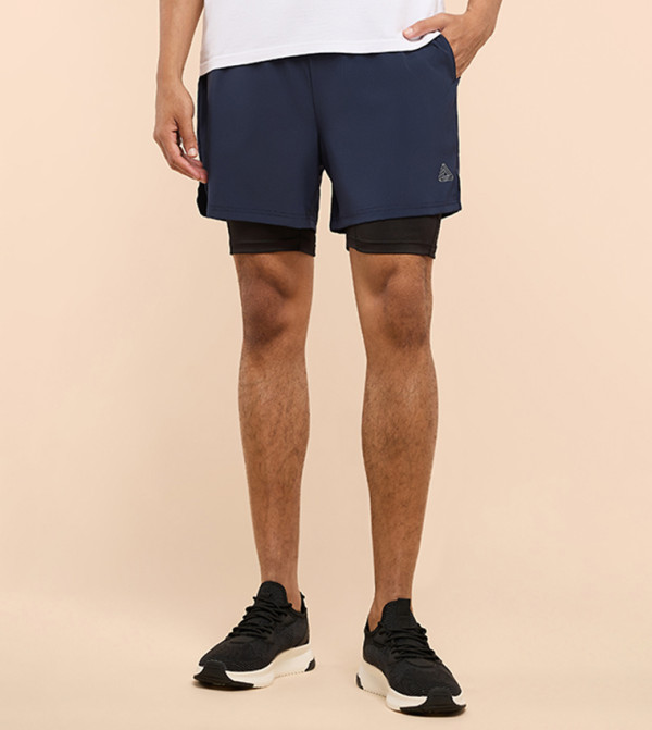 Layered Shorts with Drawstring Waist