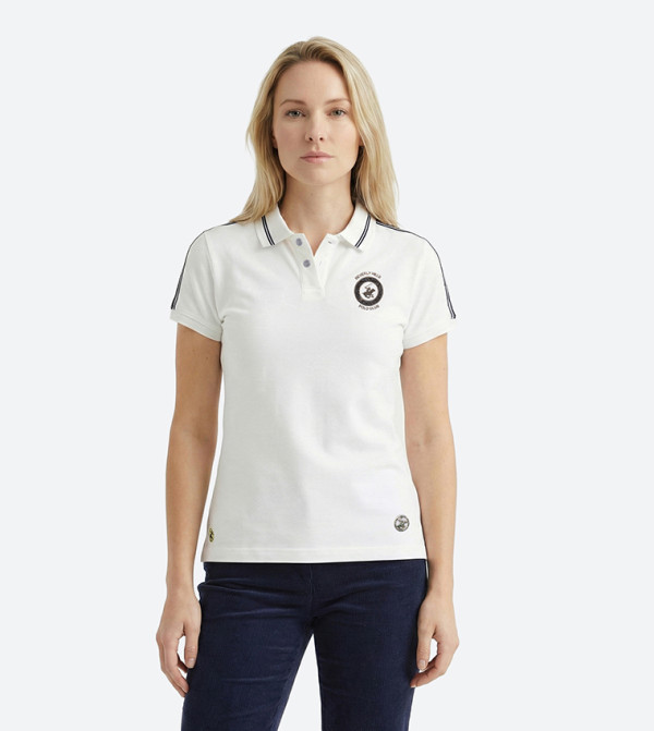 Logo Embroidered Short Sleeves Polo T-Shirt