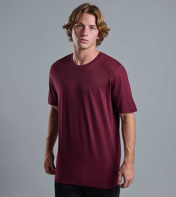 Solid T-Shirt with Crew Neck and Short Sleeves