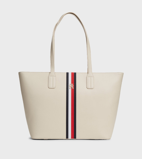 Monogram Flag Detail Tote Bag