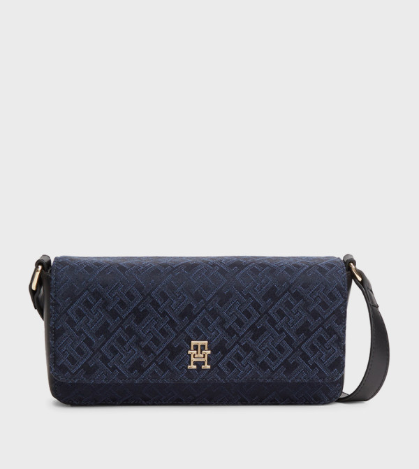 Monogram Patterned Flap Crossbody Bag