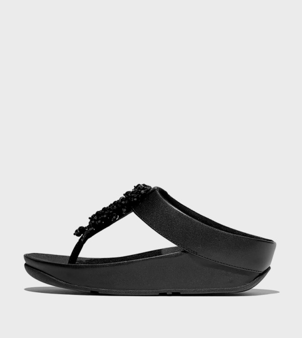 RUMBA Beaded T-Strap Comfort Sandals