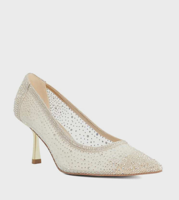 BRIVELLE Embellished Pointed Toe Pumps