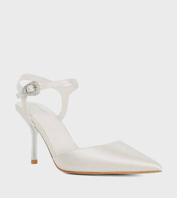 CAPTIVATION Solid Ankle Strap Mule Pumps