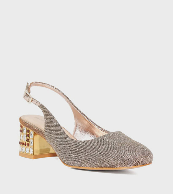 CATHARINE Shimmer Embellished Heel Sandals